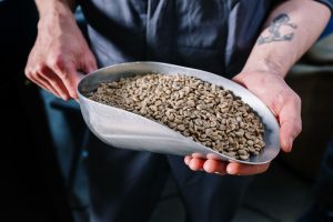 fresh whole coffee beans