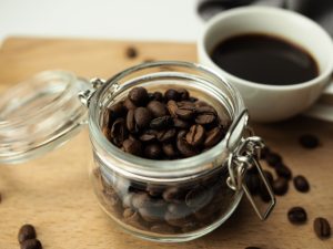 stale coffee beans jar