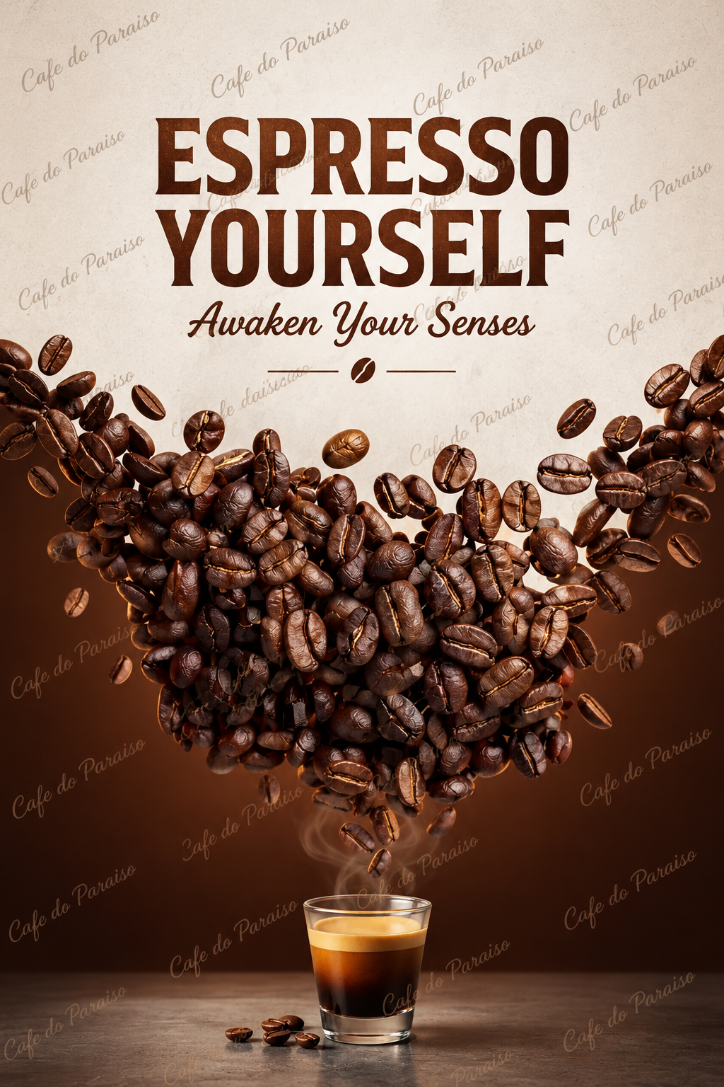 Espresso Yourself: Modern Coffee Bean Poster