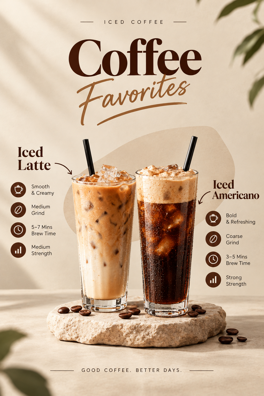 Iced Coffee Favorites: Iced Latte & Iced Americano