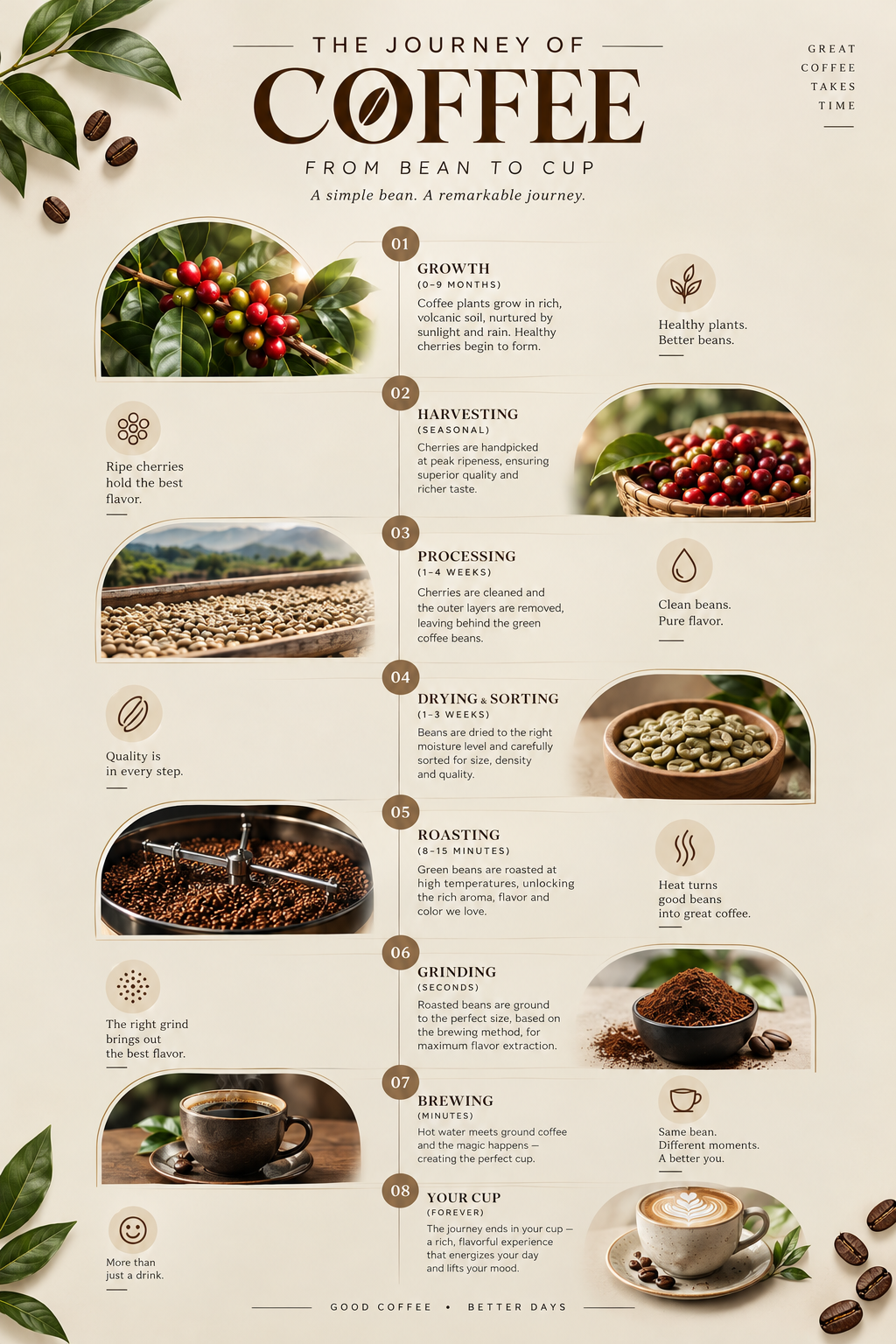 The Journey of Coffee: From Bean to Cup